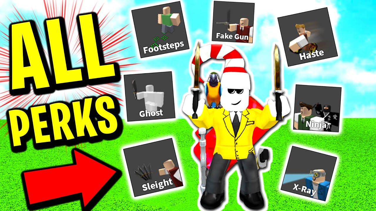 USING EVERY PERK IN ROBLOX MURDER MYSTERY 2
