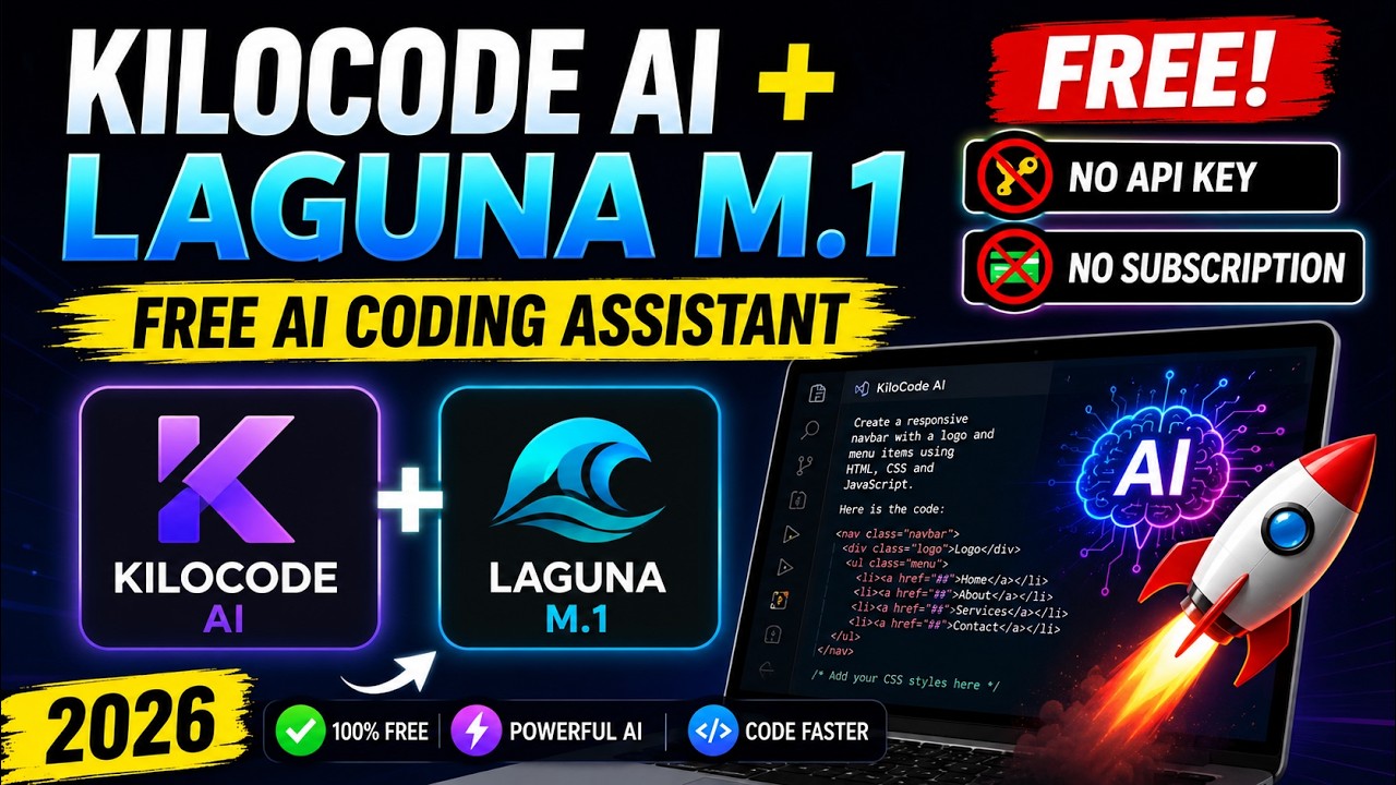 Kilocode AI + Laguna M.1 🚀 БЕСПЛАТНЫЙ AI-помощник для программирования | Без API-ключа и подписки...