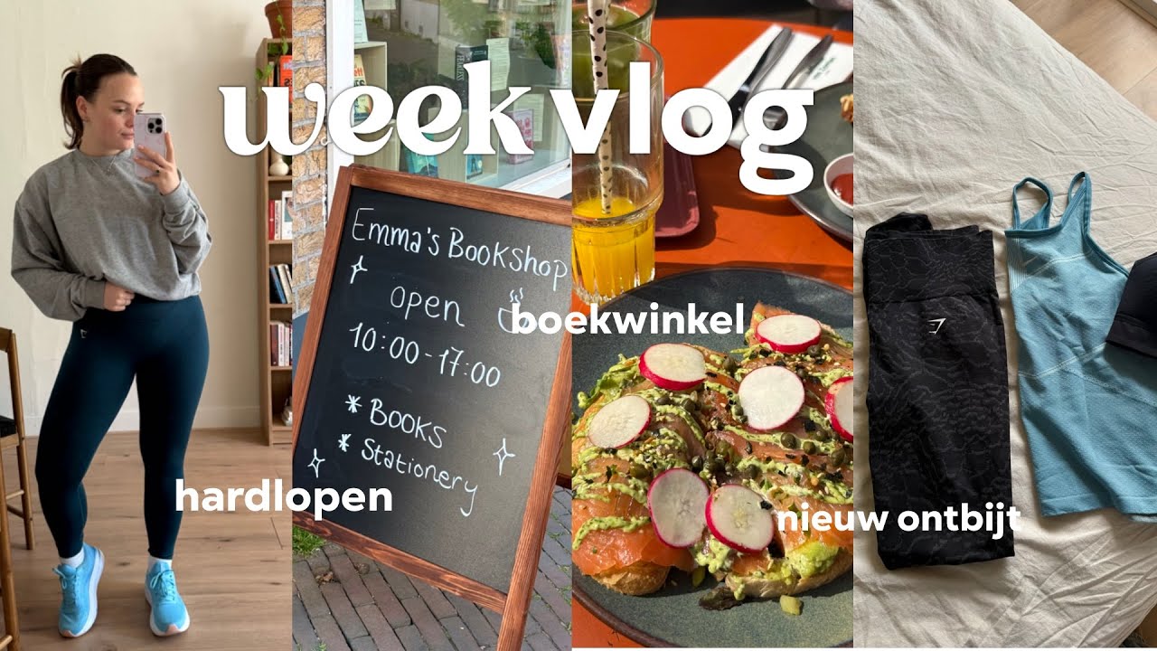 weekvlog: nieuw ontbijtje testen, hardlopen, in de boekenwinkel werken & meer 🏃🏼‍♀️💓📚
