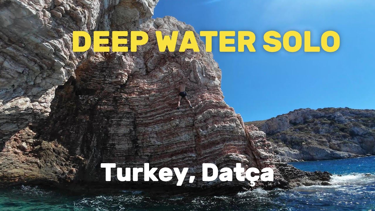 Deep Water Solo near Datça in Turkey
