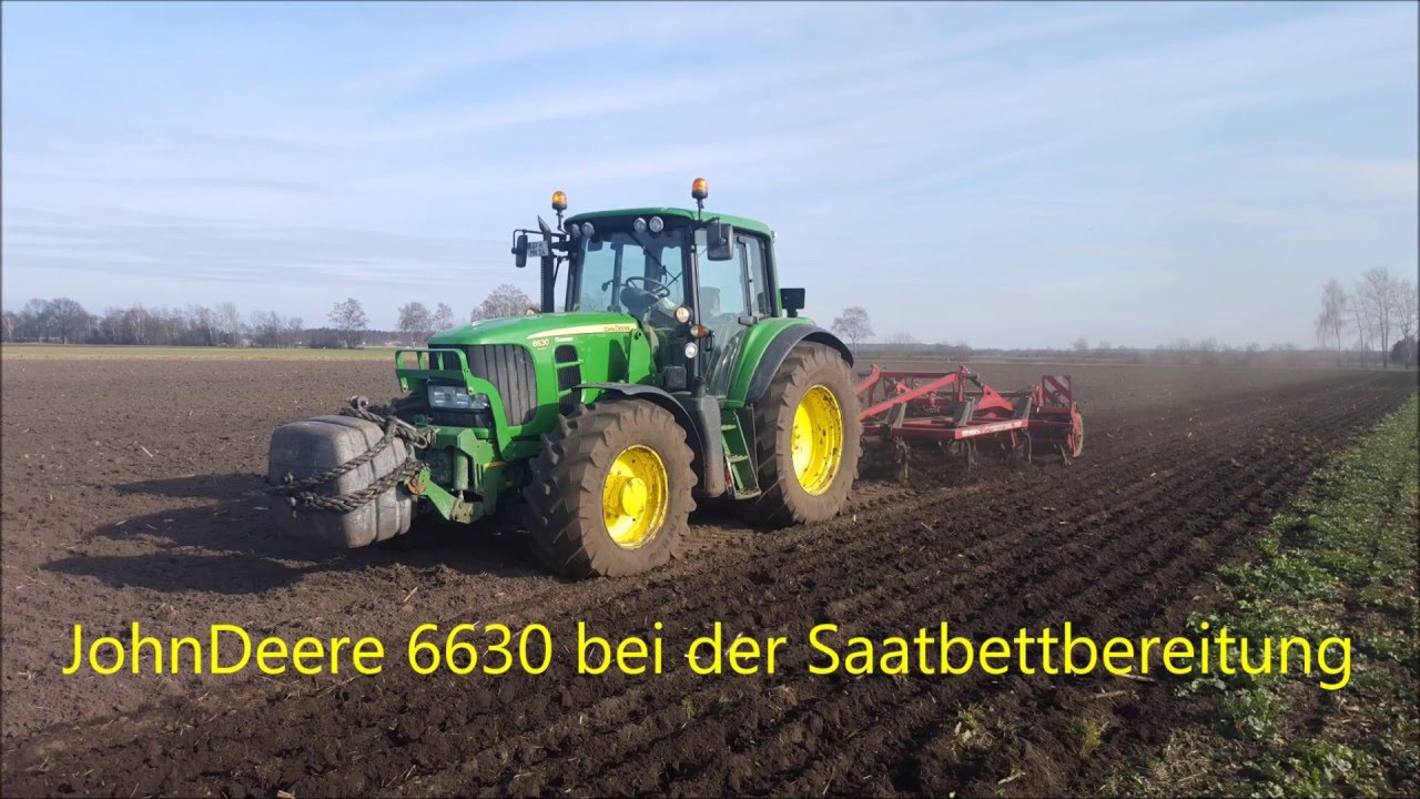 [GoPro] JohnDeere 6630 bei der Saatbettbereitung mit einem 3m Horsch Tiger