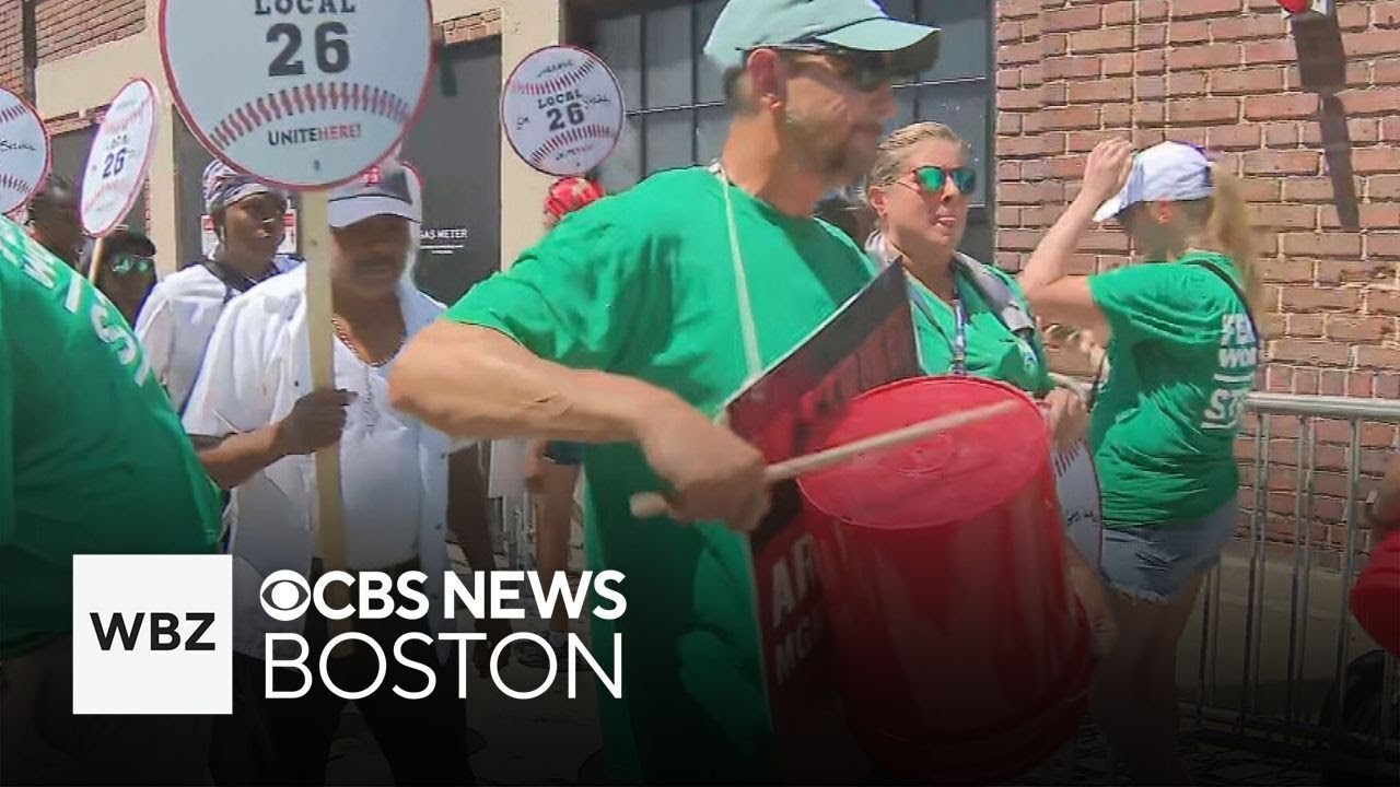 Workers at Fenway Park go on strike ahead of Red Sox game