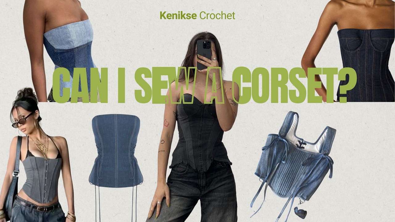 Trying to sew corset out of jeans I and failing... I Kenikse Crochet