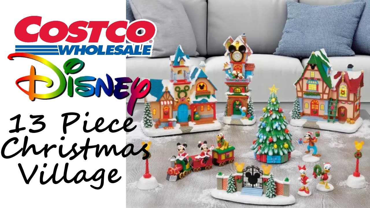 Disney 13 Piece Christmas Village with Lights and Sounds - Costco Disney Christmas Collection