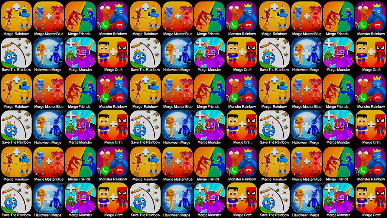 Merge Monster Rainbow Friends, Halloween Merge Rainbow, Merge Rainbow Friends Monster, Merge Craft