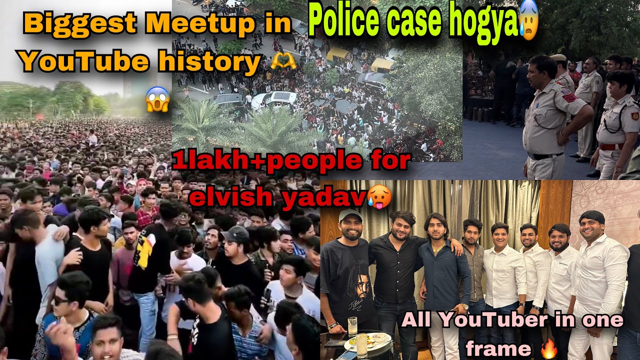 Biggest Meetup in YouTube history 🫶144 धारा lag gyi 1lakh people in Meetup 😱@ElvishYadavVlogs 🏆