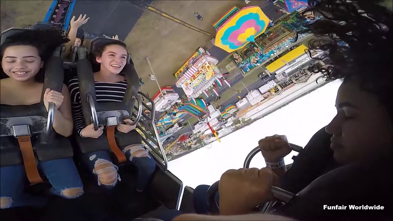Epic FIRE BALL Onride POV at Osceola County Fair  2018 🇺🇸