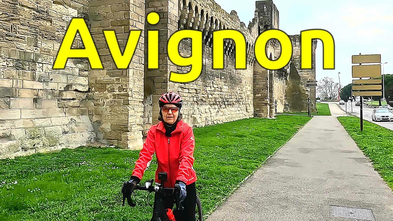 Avignon von Vallabrègues aus mit dem Rad