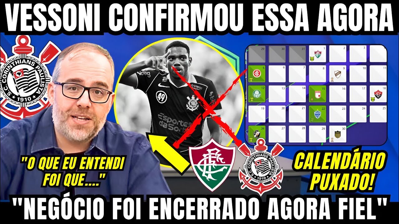 VESSONI CRAVA INFORMA&Ccedil;&Atilde;O AGORA DE DENTRO DO CORINTHIANS E TIM&Atilde;O ENCERRA NEGOCIA&Ccedil;&Atilde;O POR ANDR&Eacute; LU&Iacute;Z 