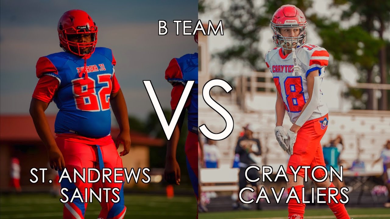 ST ANDREWS SAINTS VS CRAYTON CAVALIERS | MIDDLE SCHOOL | #CRAYTON #STANDREWS #MIDDLESCHOOLFOOTBALL