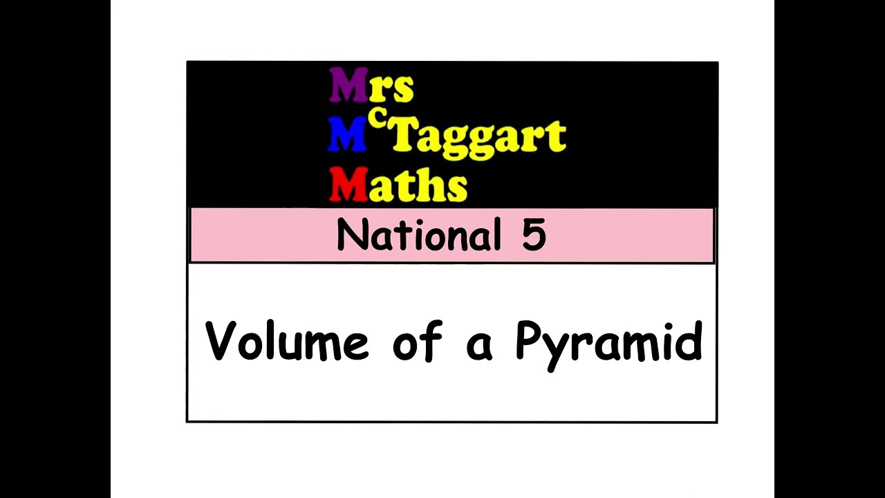national 5 maths volume of a pyramid