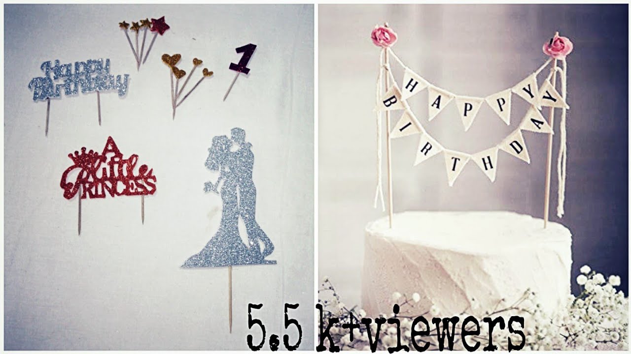7 EASY DIY CAKE TOPPER IDEAS /CAKES DECORATIONS 💖🎂