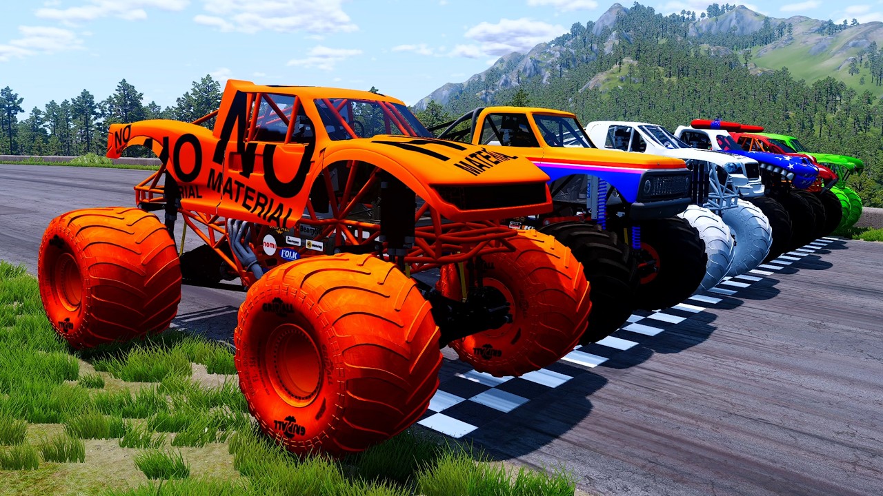 Epic High Speed monster trucks jumps & crashes #138 | BeamNG Drive