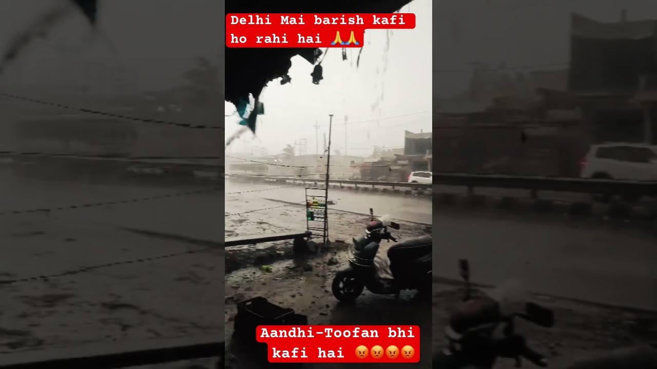 Delhi NCR Weather Gone Wild! ⛈️ Heavy Rain #trending #shorts #travel #aandhitoofan #viral #explore
