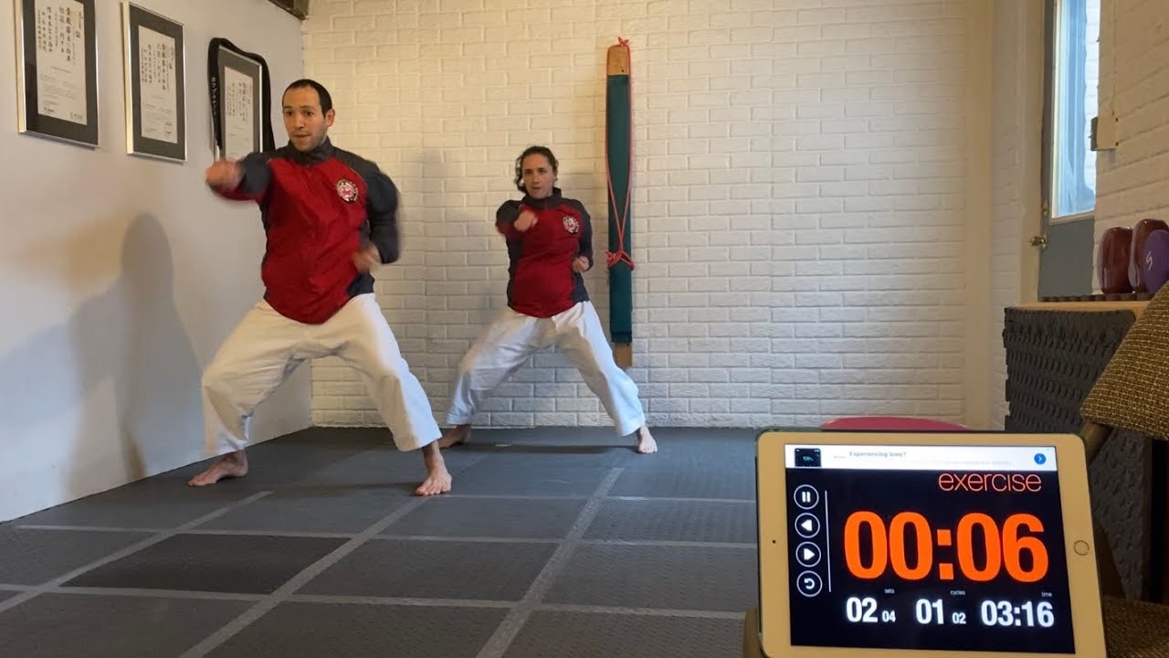 Karate (HIIT) workout: Tabata series set 2, 4 min set