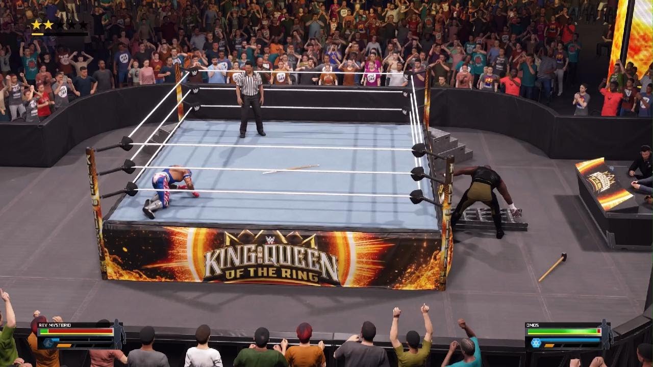 WWE 2K25 - Rey Mysterio vs Omos | Extreme Rules Match | PlayStation 5
