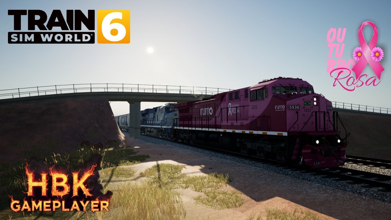 Train Sim World 6 Live Review: Trem graneleiro com líder locomotiva AC44i OUTUBRO ROSA
