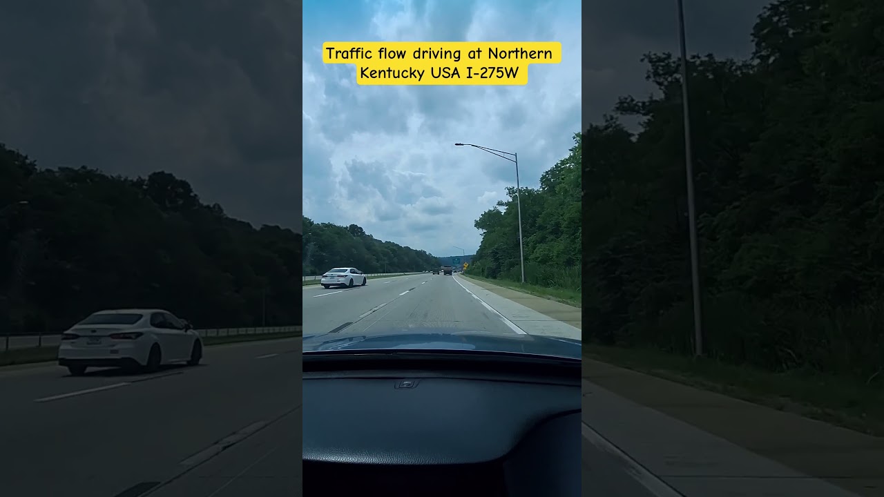 Traffic flow driving Northern Kentucky USA bound I-275W #trafficflow #driving #shortsfeed #shorts