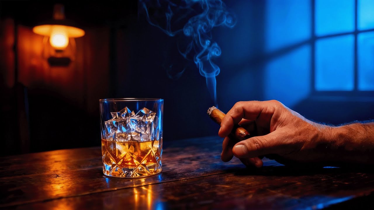 Smoke, Whiskey and Dark Blues | Slow Guitar Music for Silent Focus, Control and Late Night Thinking