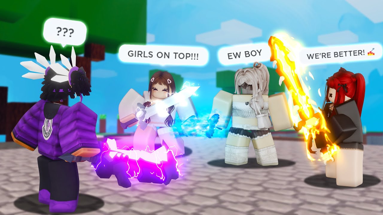 Я НАШЕЛ КЛАН ТОЛЬКО ДЛЯ ДЕВУШЕК в ROBLOX BEDWARS...
