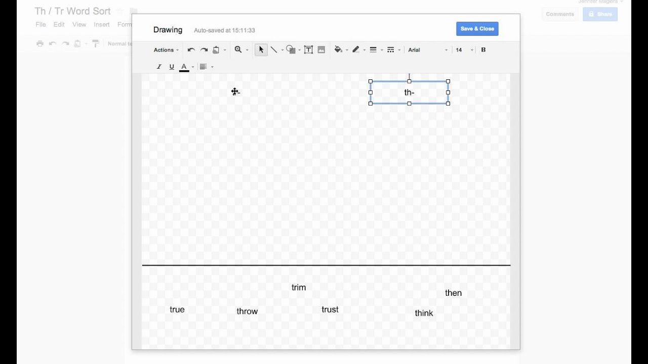 Google Docs Word Sort - see note for more info