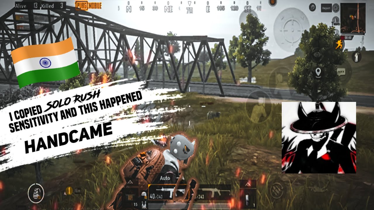 I Copied Sensitivity of Solo Rush & this Happen in PUBG MOBILE better than Chinese Pro🇮🇳