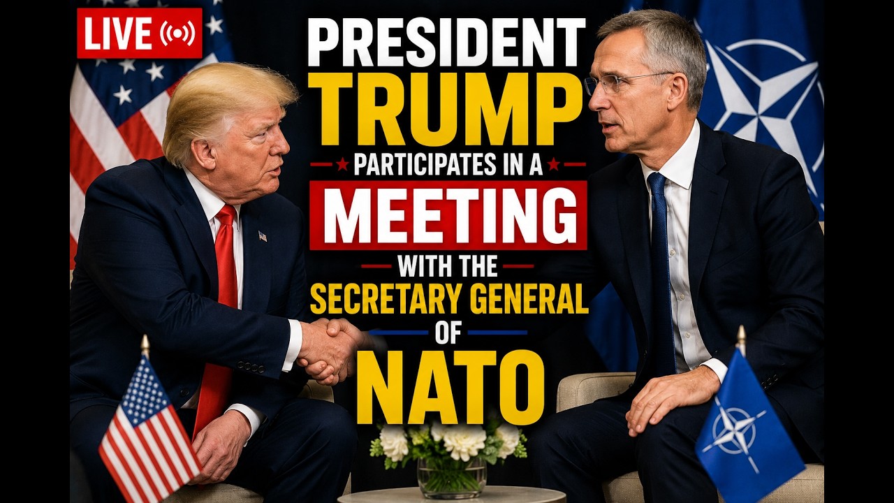President Trump Participates in a Meeting with the Secretary General of NATO