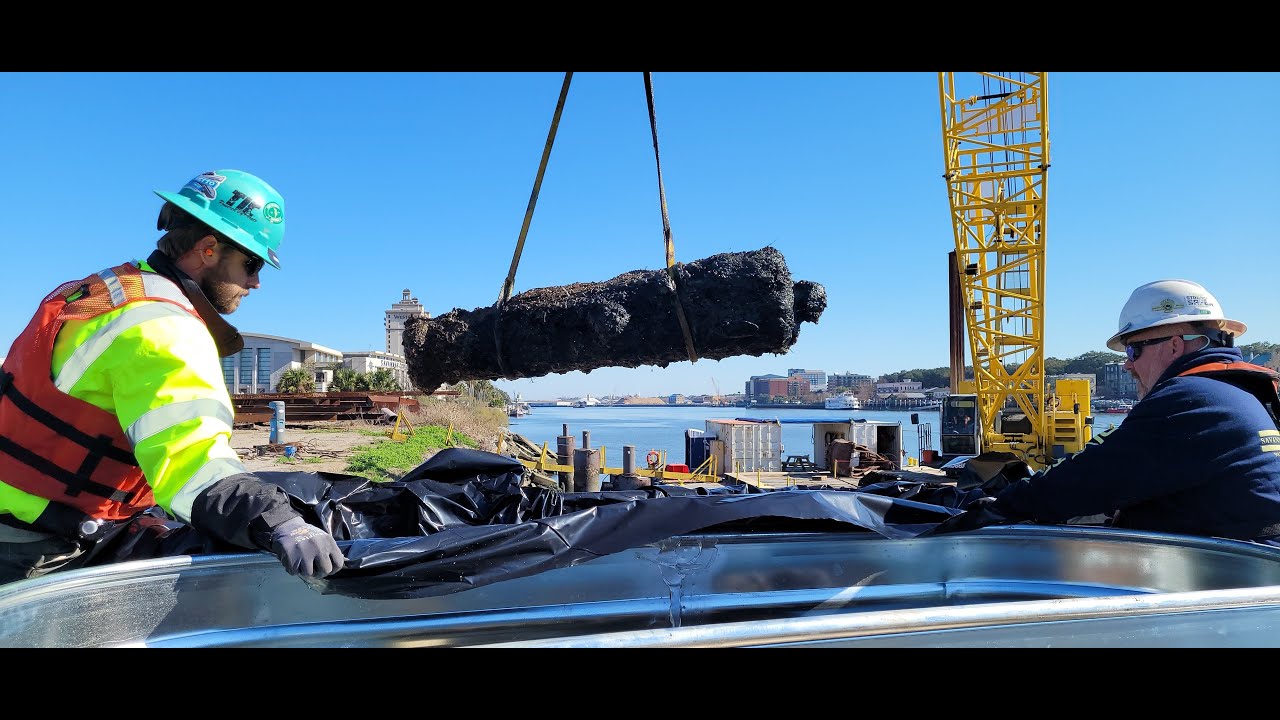 Восстановление пушки на реке Саванна в 2022 году