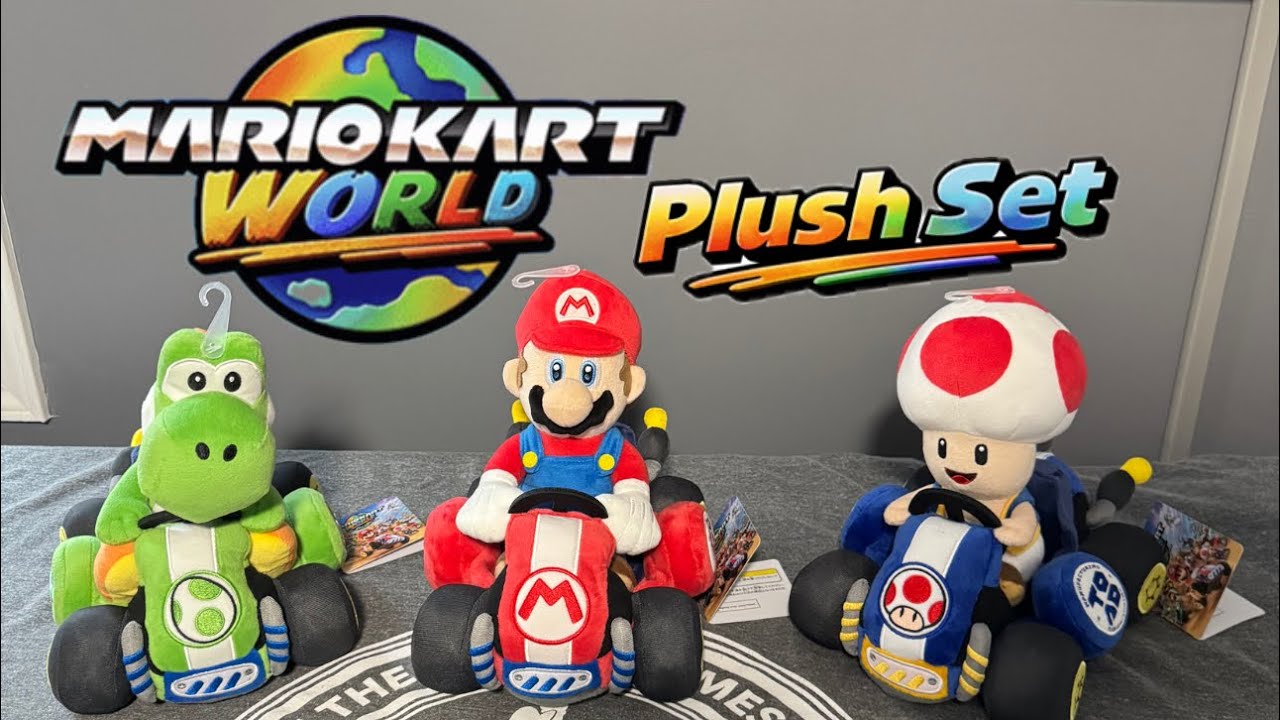 Mario Kart World Plush Set By San-ei