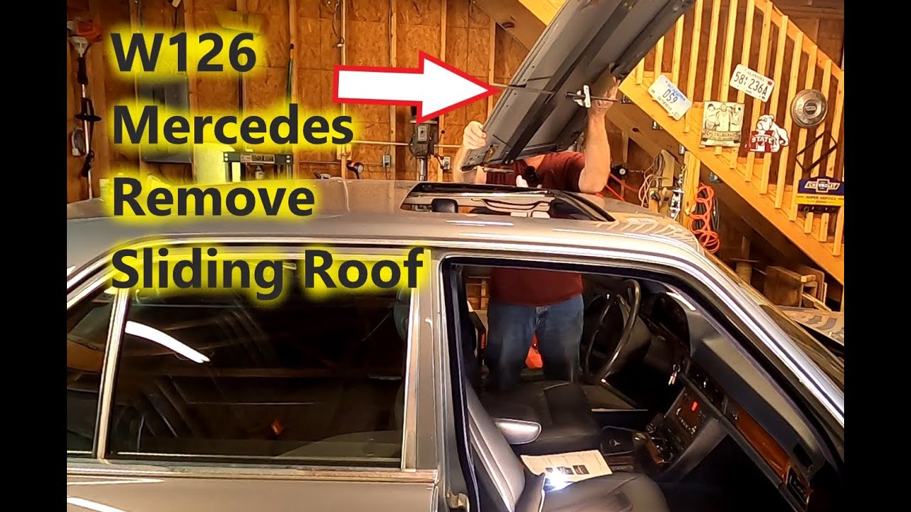 Ремонт и обслуживание сдвижной крыши Mercedes W126. Часть 1. Снятие сдвижной крыши.