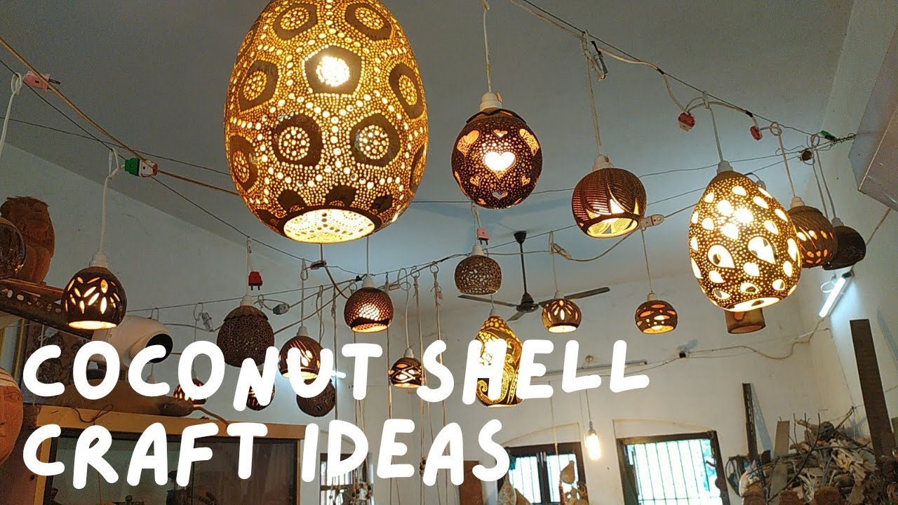 Coconut shell planting ideas|Arts and Craft village visit at pondicherry