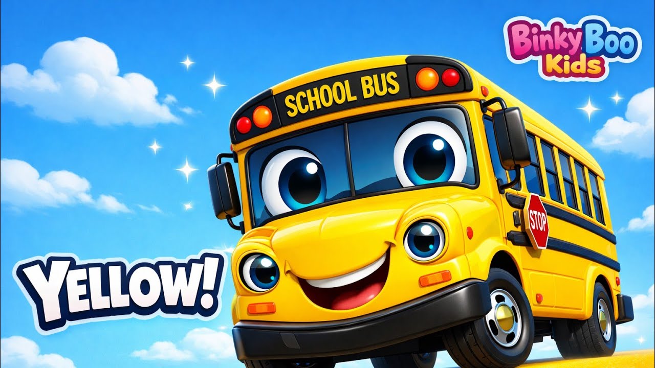 The Yellow School Bus 🚌 | Yellow Color Song for Toddlers | Kids Learning Video @BinkybooKids