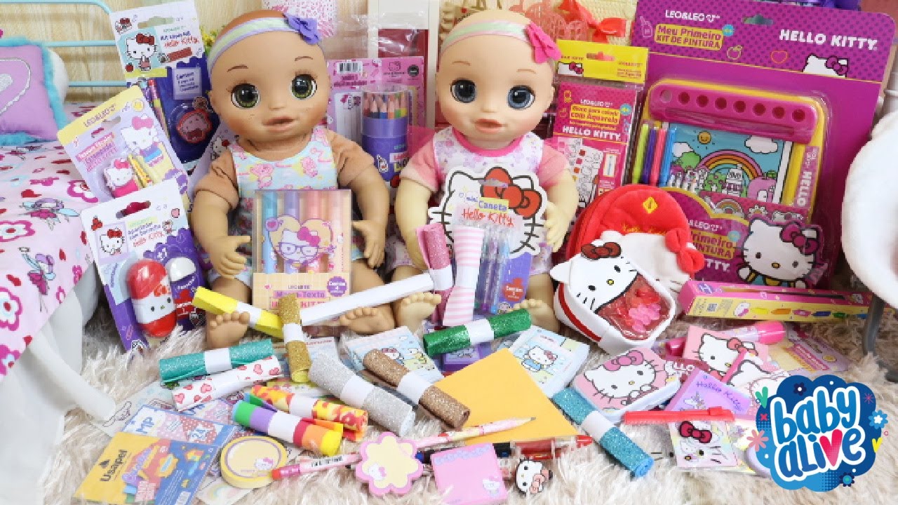 MATERIAL ESCOLAR DAS BABY ALIVES G&Ecirc;MEAS NINA E HANNA