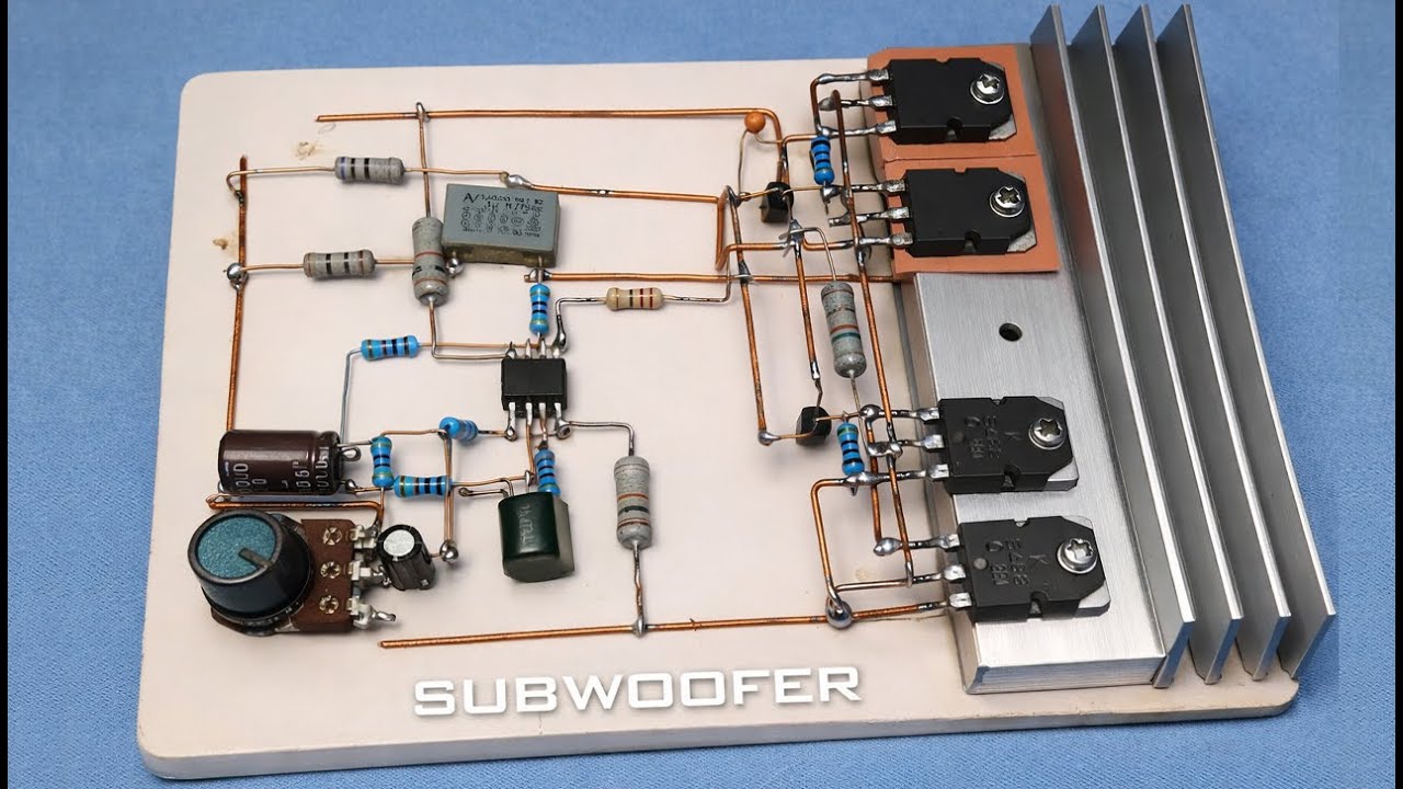 Powerful Subwoofer Bass Amplifier  with D718 &B688 Transistor at home