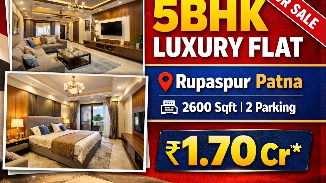 Luxury 5BHK Flat For Sale in Rupaspur, Patna | 2600 Sqft Premium Flat | Saraswati Heights | #viral 