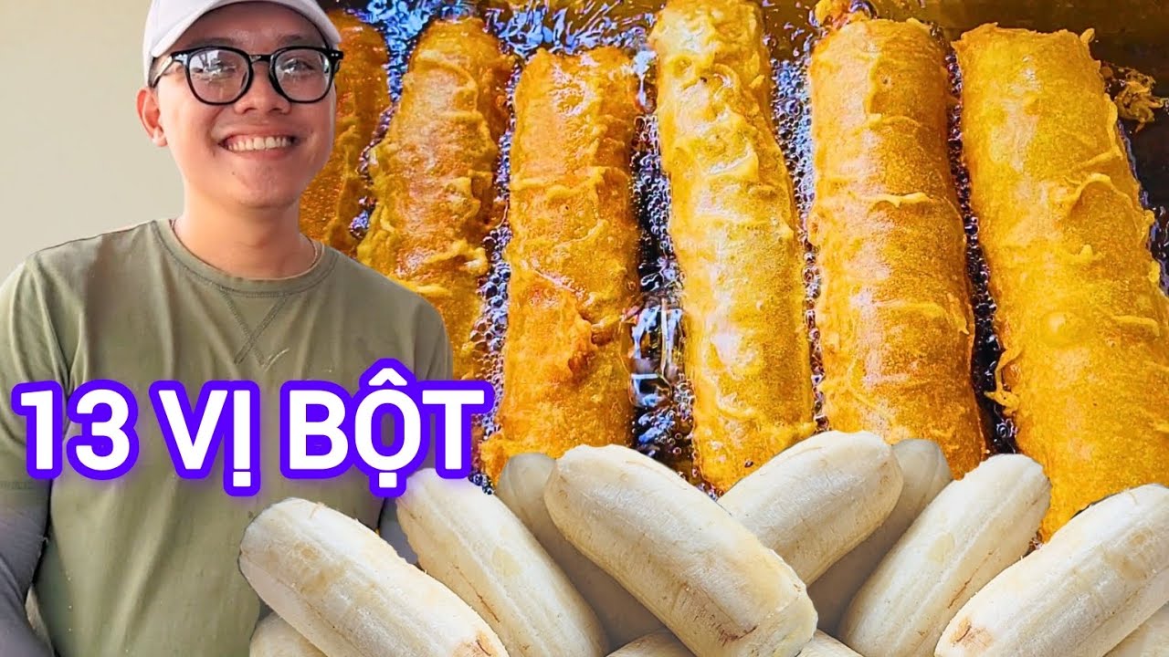 Làm Chuối Chiên bằng 13 loại bột chủ quán hướng dẫn cách làm và giao xe cho bán ở Sài Gòn