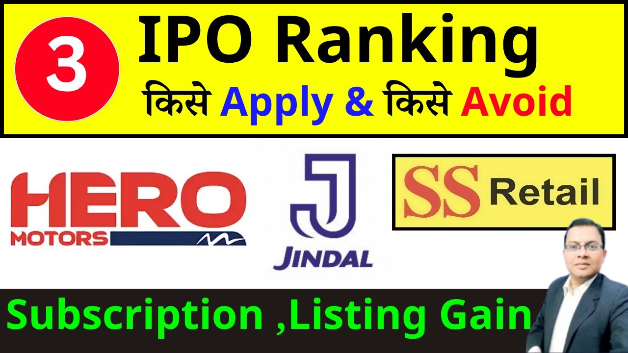 Hero Motors IPO I SS Retail IPO I Jindal Supreme IPO I IPO Ranking I किसे Apply & किसे Avoid