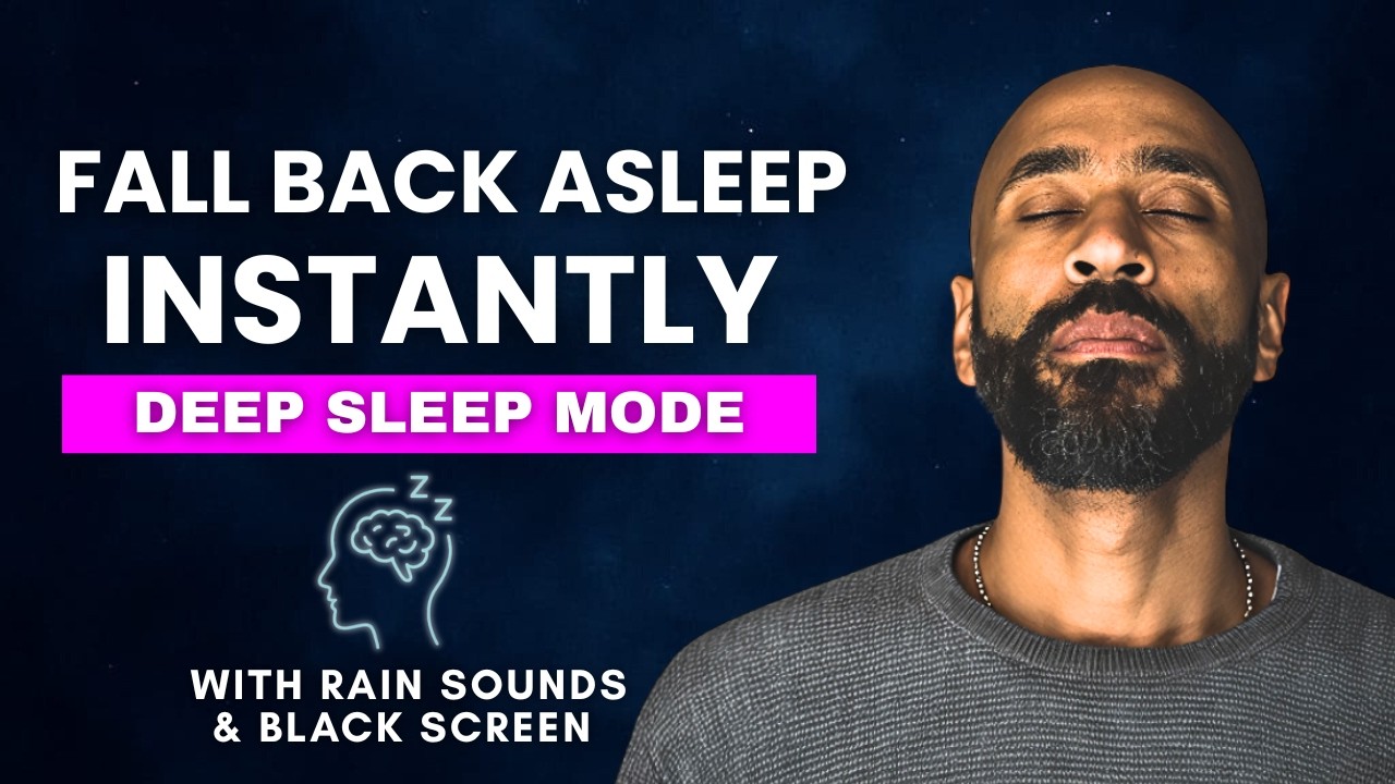 Meditation to get back to sleep when you've woken up | Deep Sleep Meditation | Rain Sounds