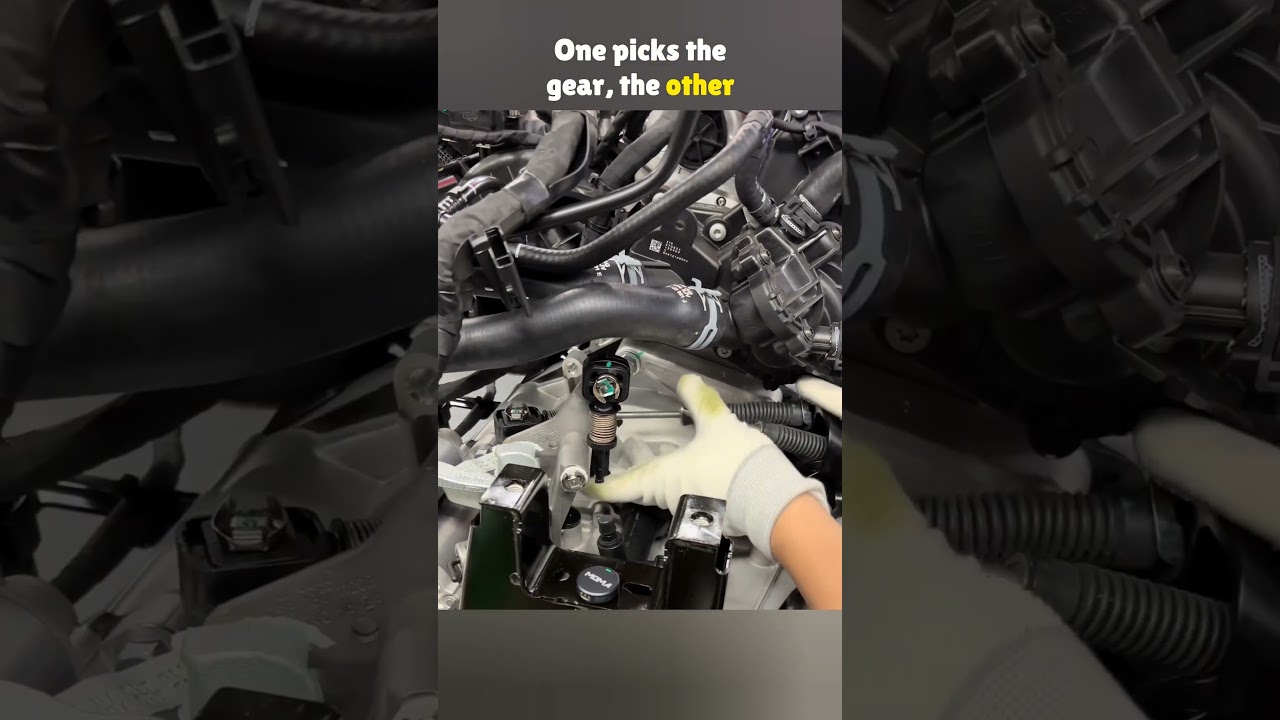 How a 5-Speed Manual Shifter Is Installed #assembly #automobile #car #manufacturing