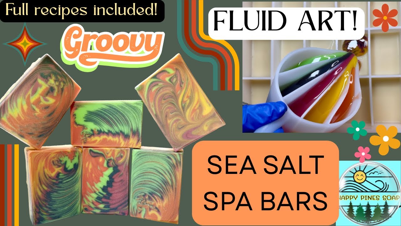 Мыловарение и струящееся искусство | Основа для мыла Sea Salt Spa Bar и простая художественная кр...