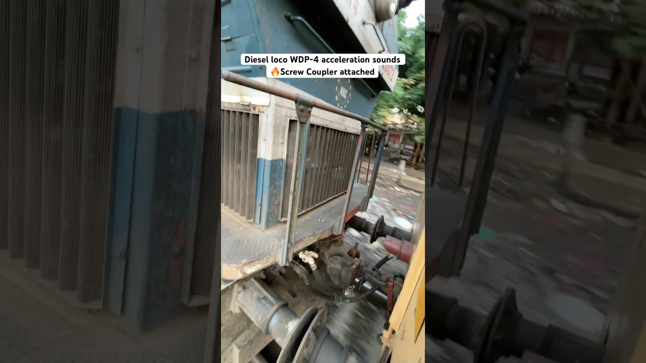Diesel loco WDP-4 acceleration sounds 🔥Screw Coupler attached