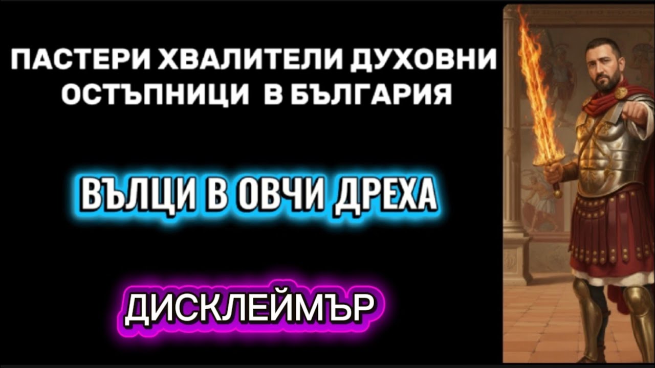 Пастери Хвалители Остъпници В България (Вълци В Овчи Дрехи) 
