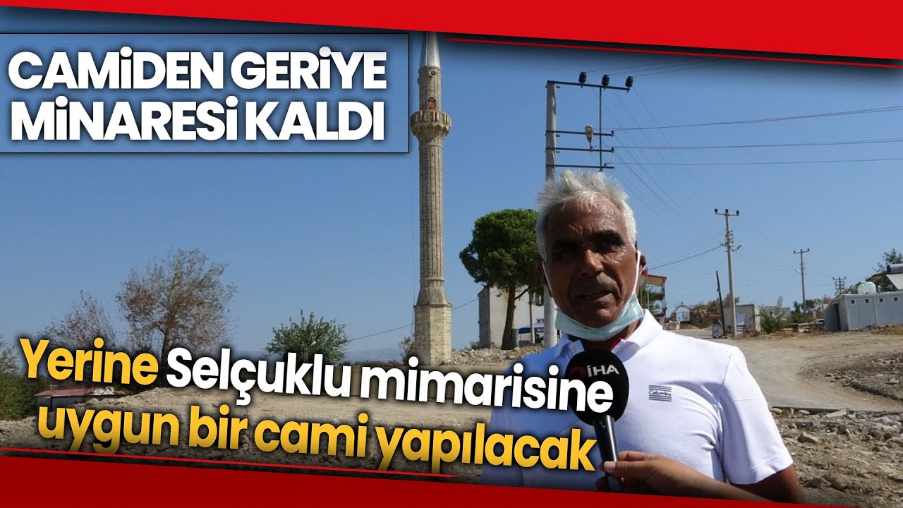 Yangında Hasar Gören Cami Yıkıldı, Minaresi Kaldı