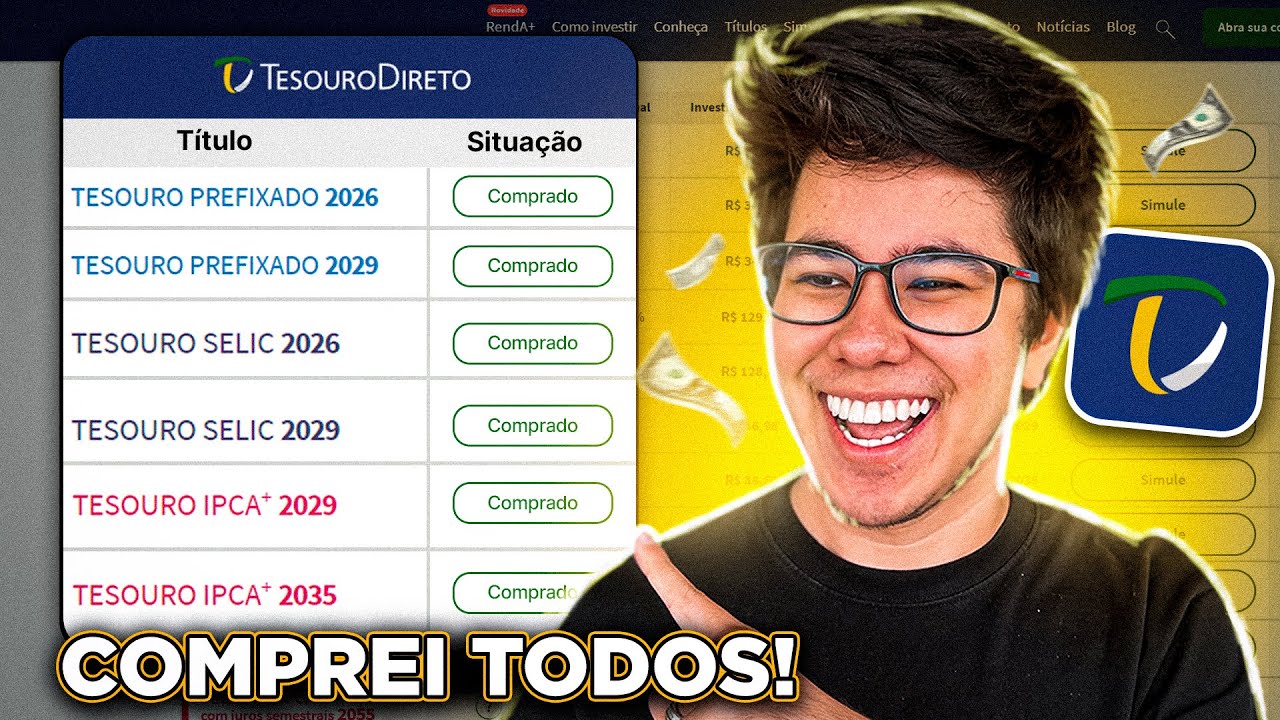 AULA COMPLETA: TESOURO DIRETO COMO FUNCIONA (SELIC, PREFIXADO, IPCA+) QUAL &Eacute; MELHOR?