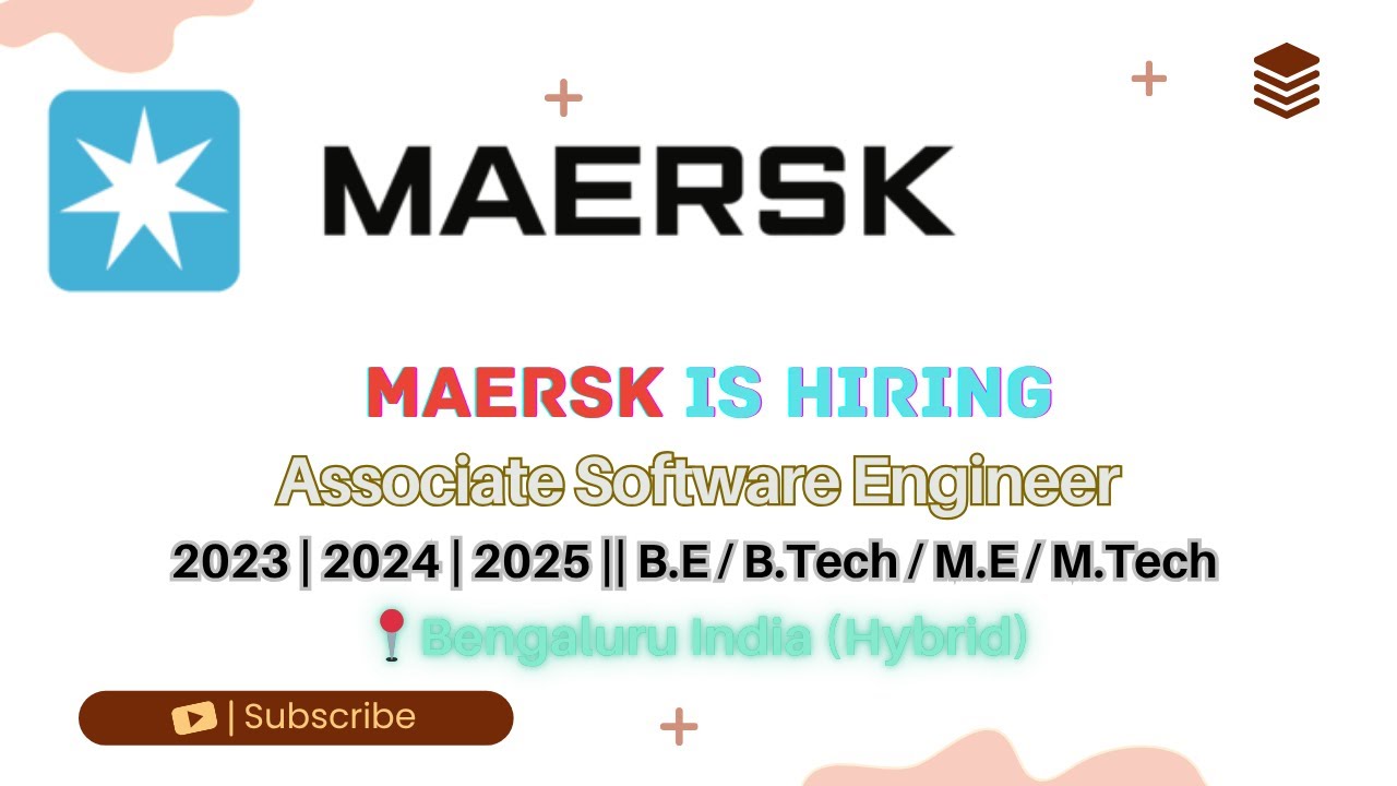 🚢 MAERSK is hiring Associate Software Engineer | 0–3 Years | Java, Spring, MongoDB, Azure | Apply
