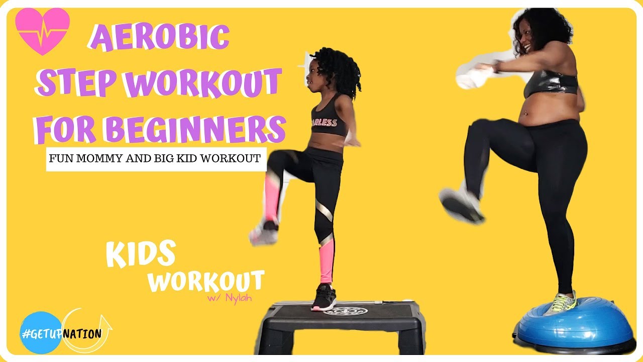 30 Minute Beginners HIIT Aerobic Step Workout | Kids Workout | 23 Weeks Pregnant- BodyLabTV