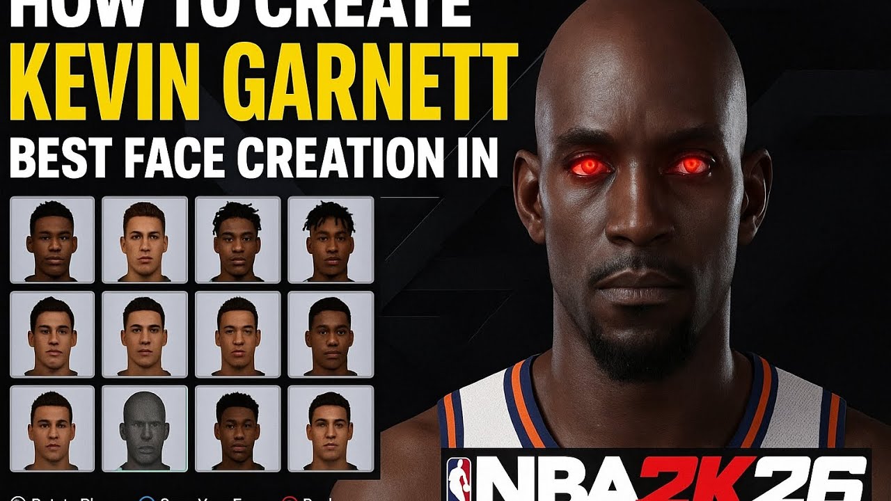 How to Create kevin garnett Best Face Creation in NBA 2K26