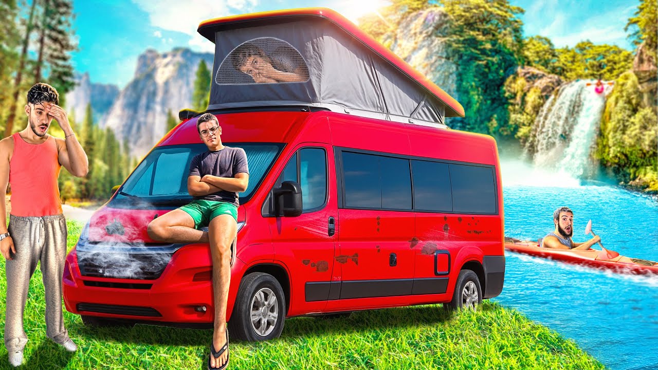 4 FRÈRES PARTENT A L'AVENTURE DANS UN VAN PENDANT 2 JOURS ! Je casse le van et on prank Nadim..