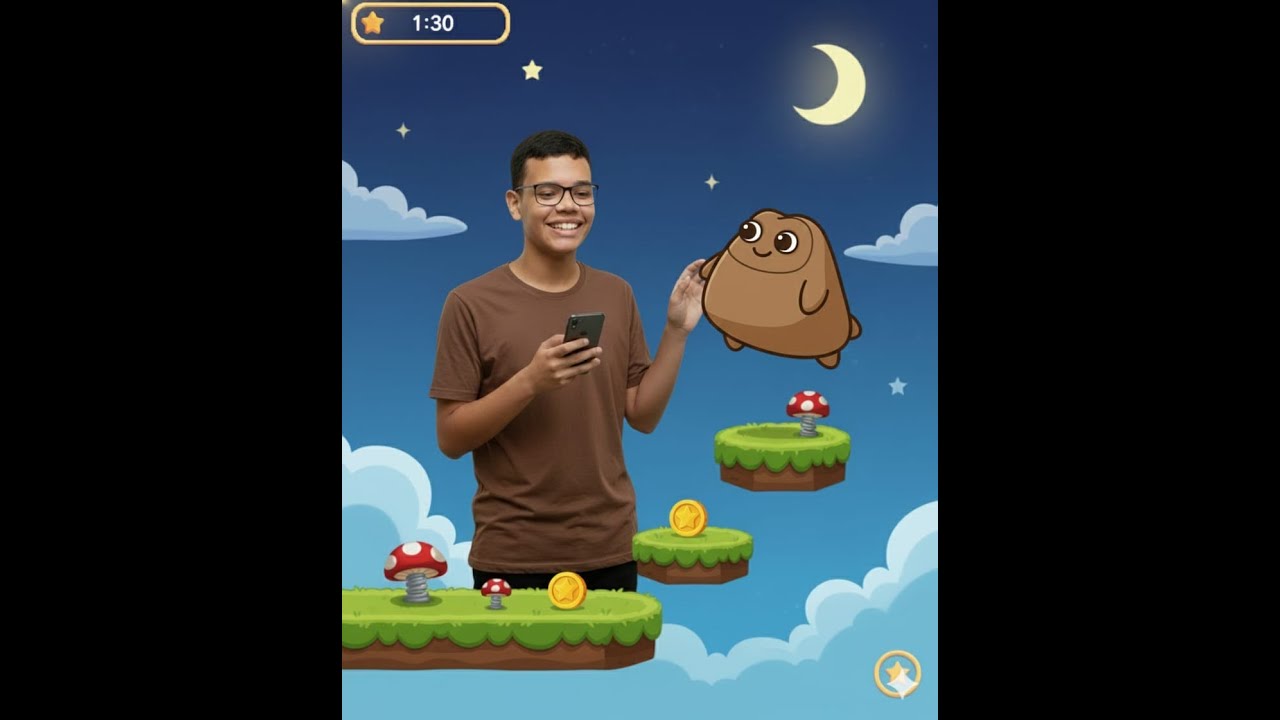 Pou Sky Jump 5982 (SUPER RECORD!!!)