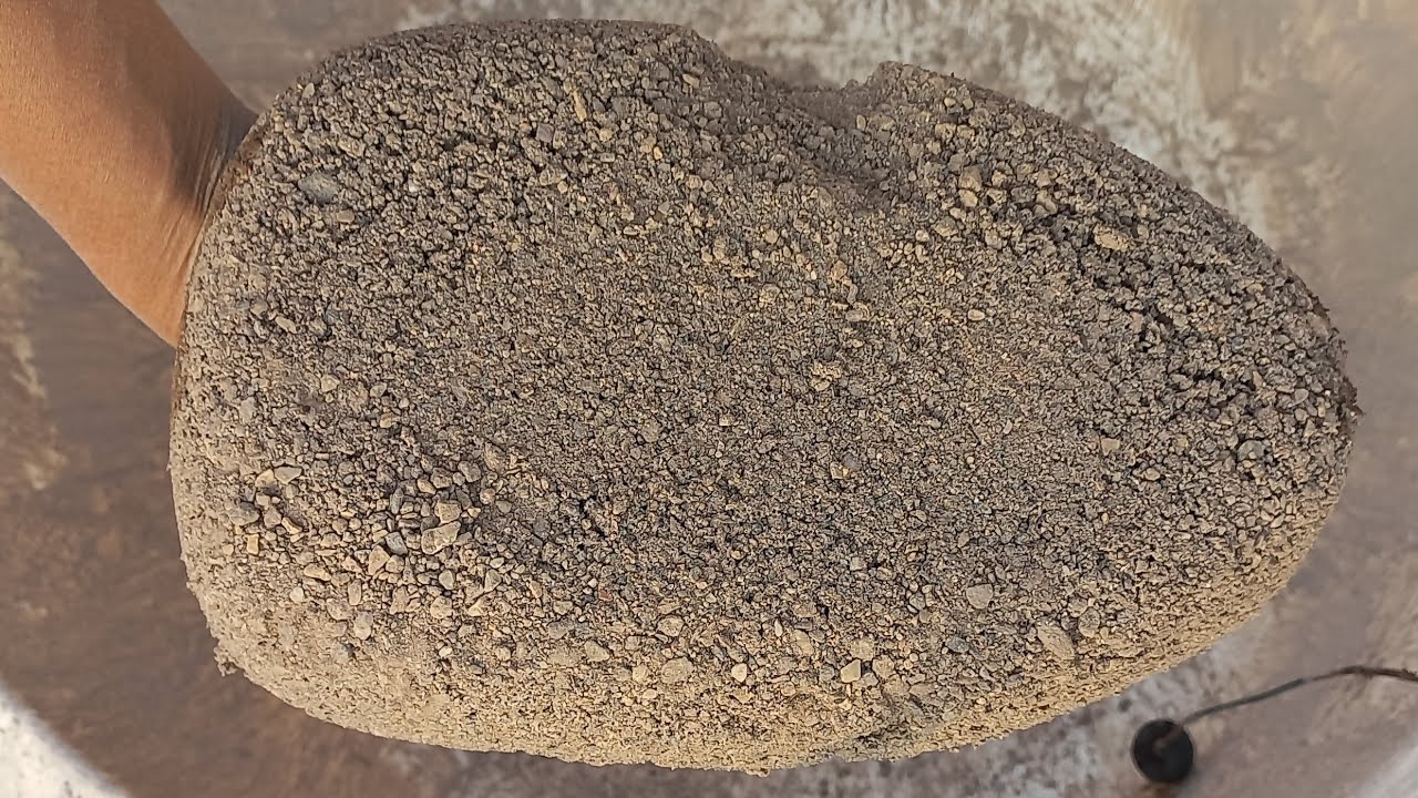 Block Texture oval shapes dry and dusty water crumbling with mixing #asmr